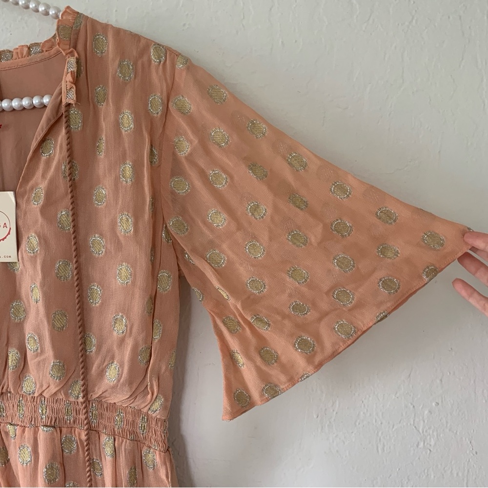 Anthropologie Raga Kenna Metallic-Dot Dress - Picture 9 of 12
